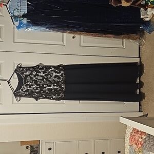 J Kara long dress, navy blue, size 16